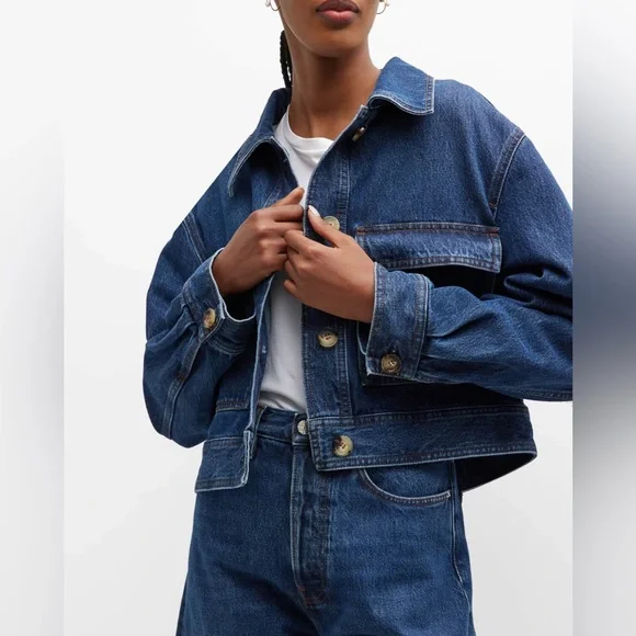 TOTEME Denim Crop Jacket Organic Cotton - Picture 8 of 10